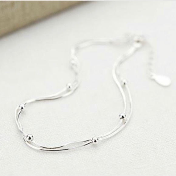 NEW! 925 Sterling Silver Double Chain Bracelet ! - Picture 7 of 13